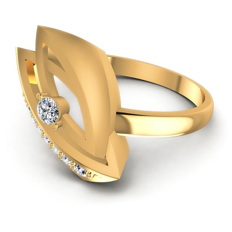 Round Diamonds 0.25CT Fashion Ring in 14KT Rose Gold