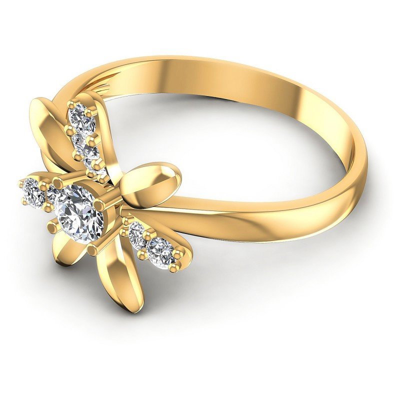 Round Diamonds 0.35CT Fashion Ring in 14KT Rose Gold