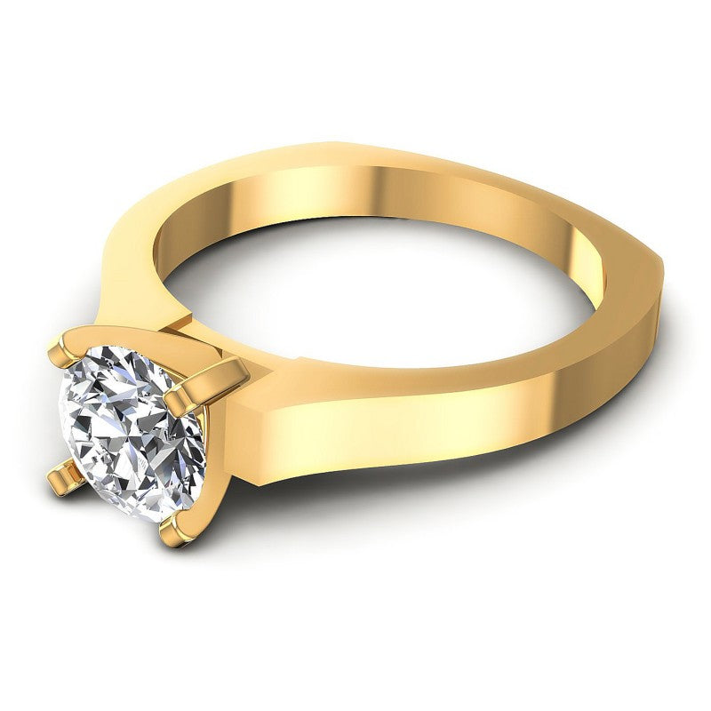 Round Diamonds 0.35CT Solitaire Ring in 14KT Rose Gold