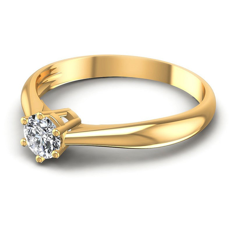 Round Diamonds 0.35CT Solitaire Ring in 14KT Rose Gold