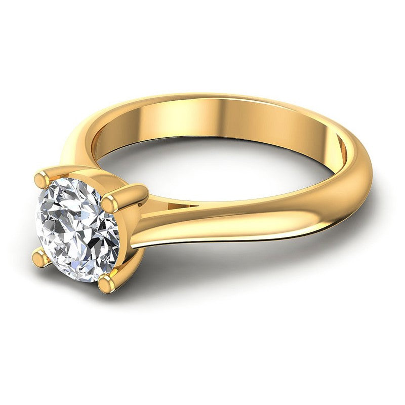 Round Diamonds 0.35CT Solitaire Ring in 14KT Rose Gold