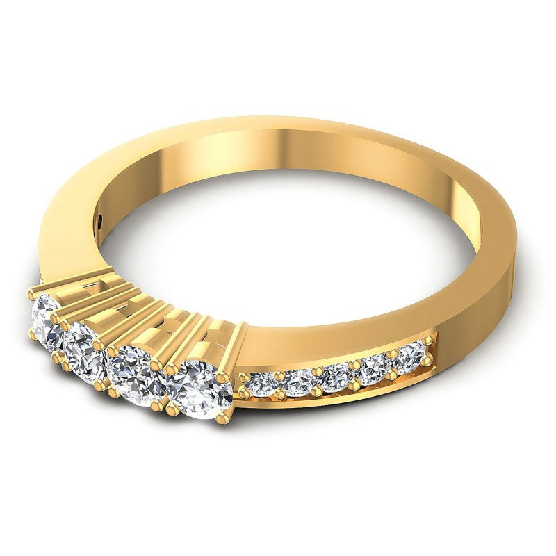 Round Diamonds 0.60CT Diamonds Wedding Band in 14KT Rose Gold