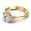 Round and Oval Diamonds 0.60CT Halo Ring in 14KT Rose Gold