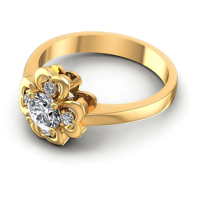 Round Diamonds 0.45CT Engagement Ring in 14KT Rose Gold