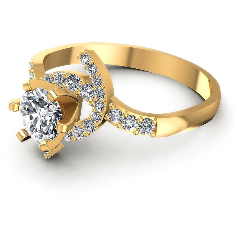 Round Diamonds 0.75CT Engagement Ring in 14KT Rose Gold