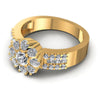 Princess and Round and Pear Diamonds 1.25CT Fashion Ring in 14KT Rose Gold