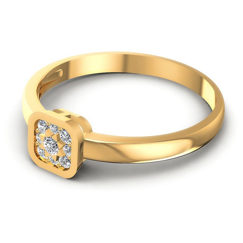 Round Diamonds 0.20CT Fashion Ring in 14KT Rose Gold
