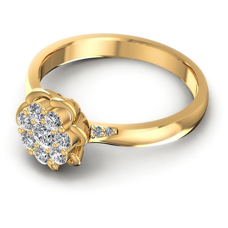 Round Diamonds 0.45CT Fashion Ring in 14KT Rose Gold