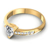 Round and Heart Diamonds 0.55CT Engagement Ring in 14KT Rose Gold