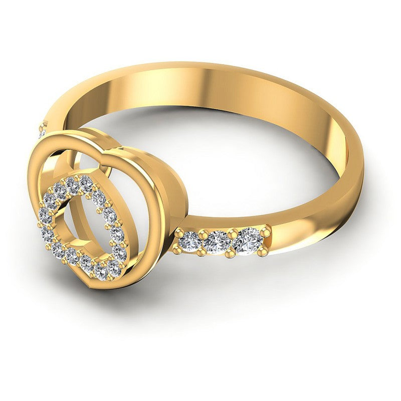 Round Diamonds 0.25CT Fashion Ring in 14KT Rose Gold