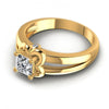 Princess and Round Diamonds 0.40CT Engagement Ring in 14KT Rose Gold