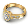 Round and Pear Diamonds 0.65CT Antique Ring in 14KT Rose Gold
