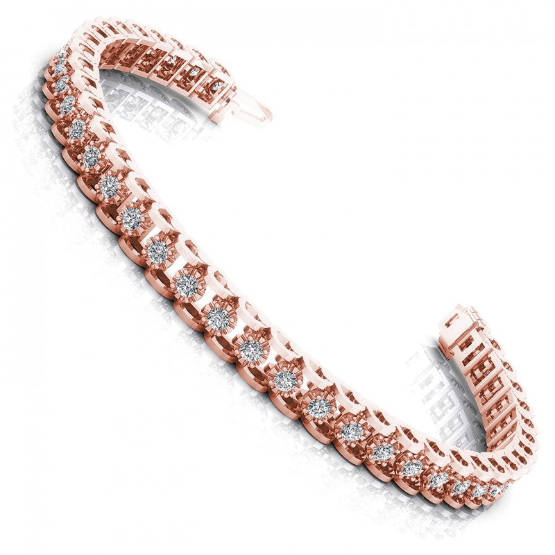 Round Diamonds 1.00CT Tennis Bracelet in 18KT White Gold