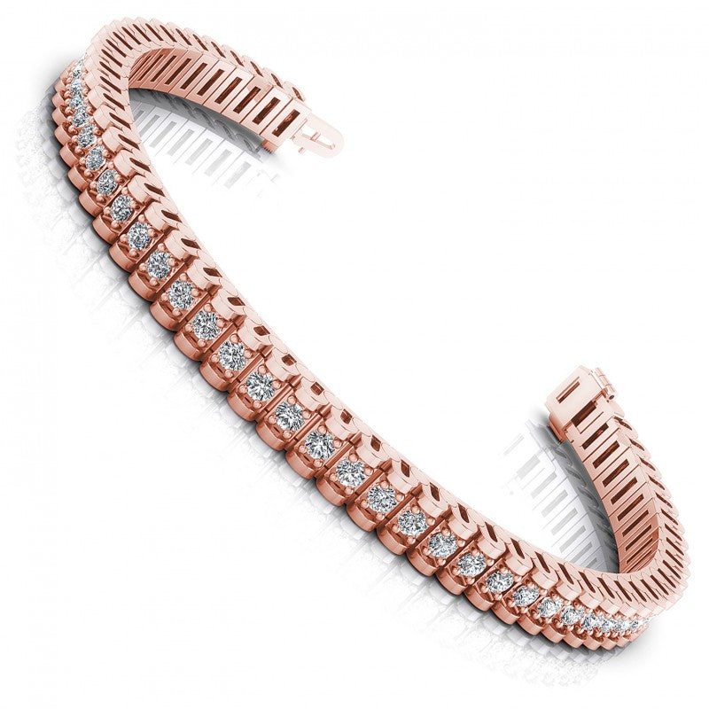 Round Cut Diamonds Designer Diamond Bracelet in 18KT White Gold