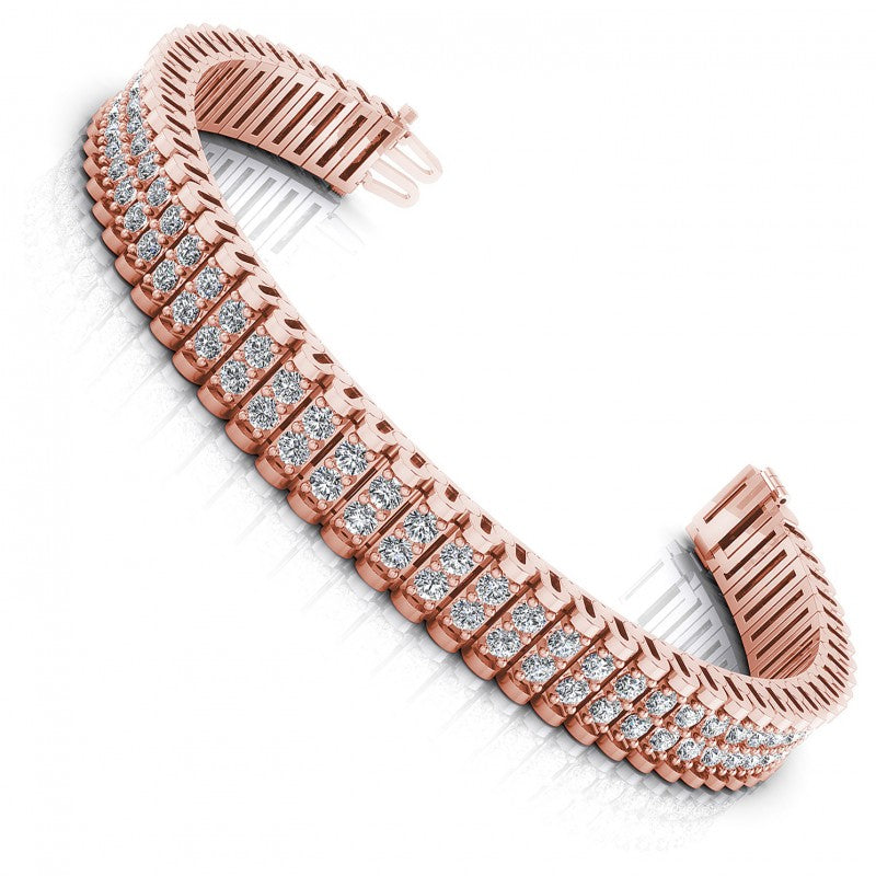 Round Cut Diamonds Designer Diamond Bracelet in 18KT White Gold