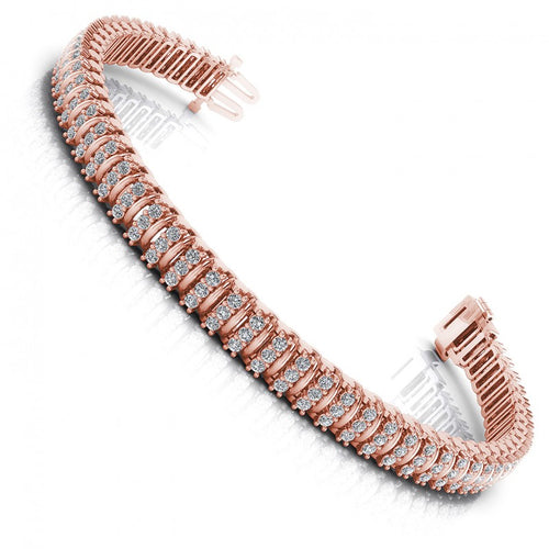 Round Cut Diamonds Designer Diamond Bracelet in 18KT White Gold
