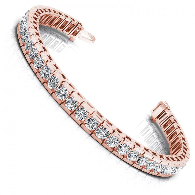 Round Cut Diamonds Tennis Bracelet in 18KT White Gold