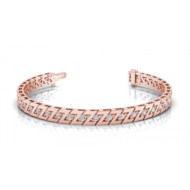 Round Cut Diamonds Tennis Bracelet in 18KT White Gold