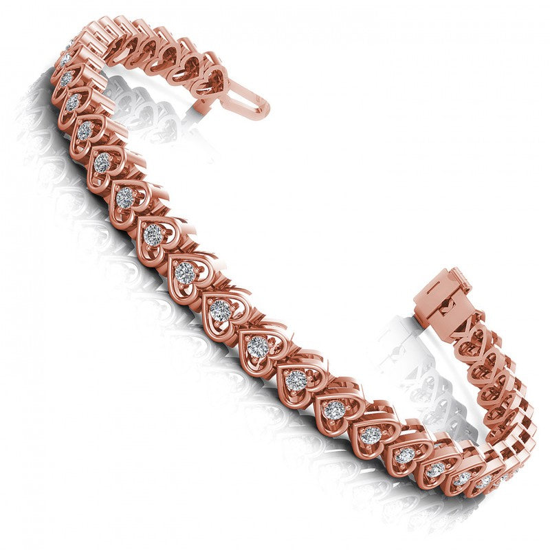 Round Diamonds 1.00CT Designer Diamond Bracelet in 18KT White Gold