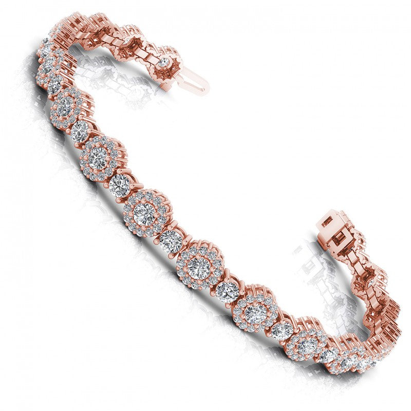Round Diamonds 5.50CT Vintage Bracelet in 18KT White Gold