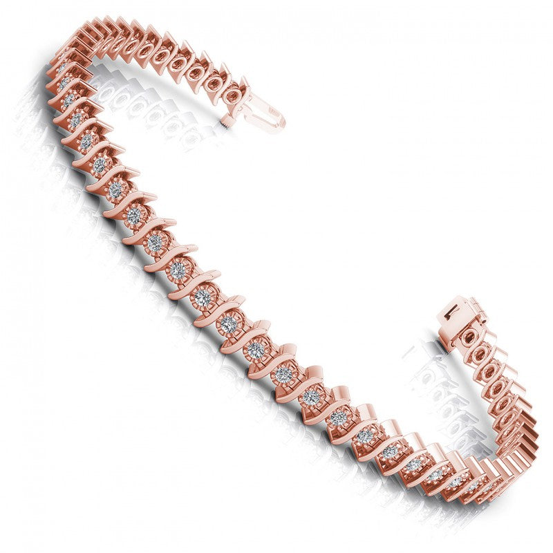Round Diamonds 0.50CT Tennis Bracelet in 18KT White Gold