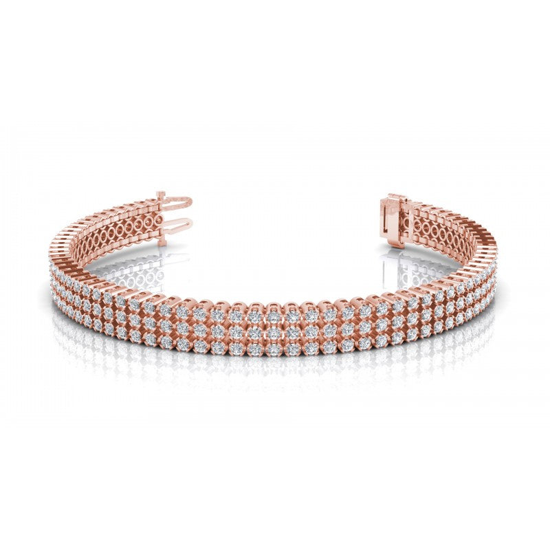 Round Diamonds 5.50CT Designer Diamond Bracelet in 18KT White Gold