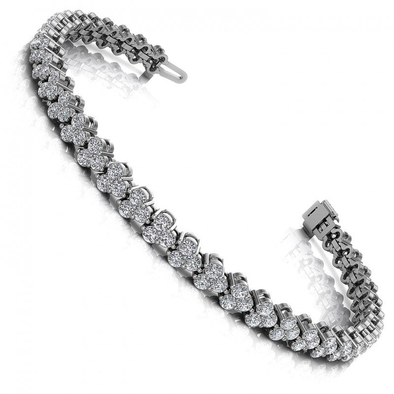 Round Diamonds 2.00CT Designer Diamond Bracelet in 14KT White Gold