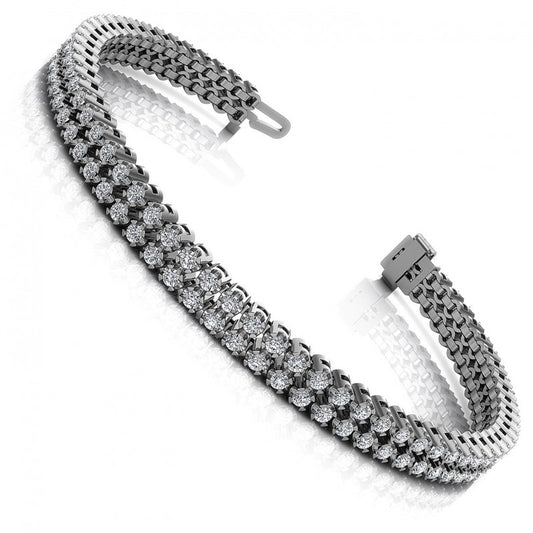 Round Diamonds 3.50CT Designer Diamond Bracelet in 14KT White Gold