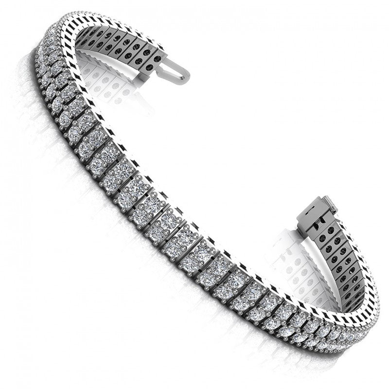 Round Diamonds 4.00CT Designer Diamond Bracelet in 14KT White Gold