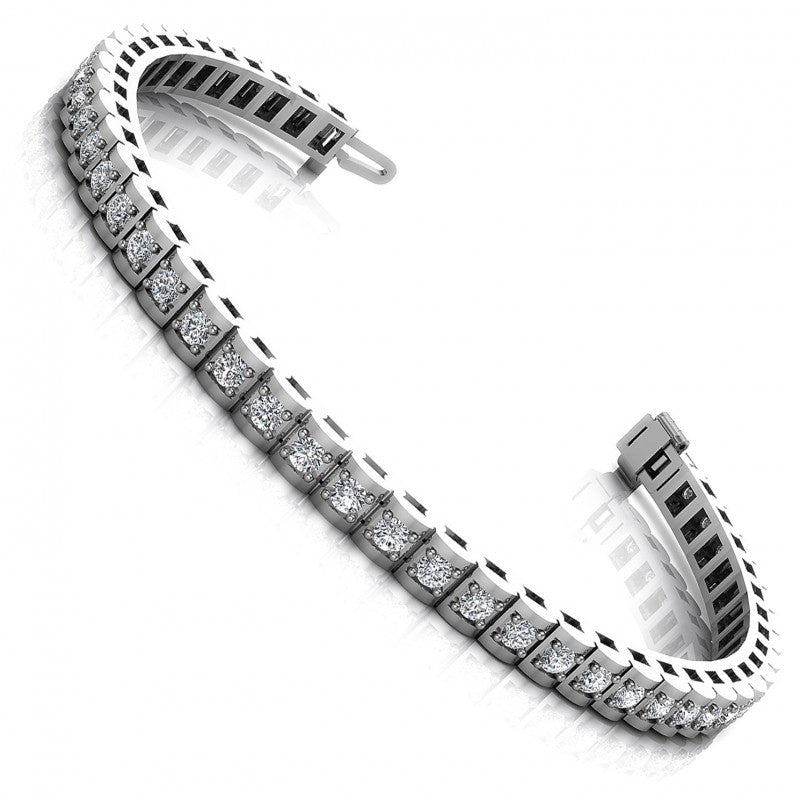 Round Diamonds 1.50CT Designer Diamond Bracelet in 14KT White Gold