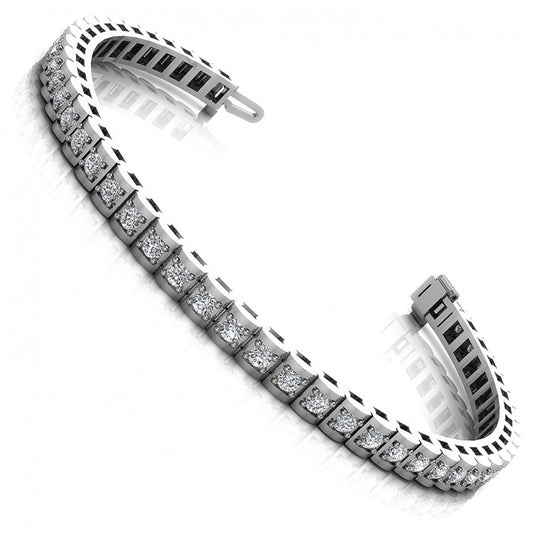 Round Diamonds 1.50CT Designer Diamond Bracelet in 14KT White Gold
