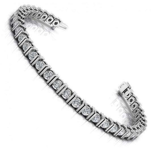 Round Diamonds 3.00CT Tennis Bracelet in 14KT White Gold