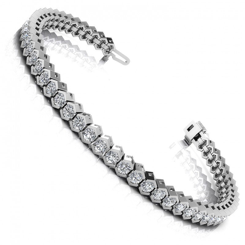 Round Diamonds 2.00CT Tennis Bracelet in 14KT White Gold