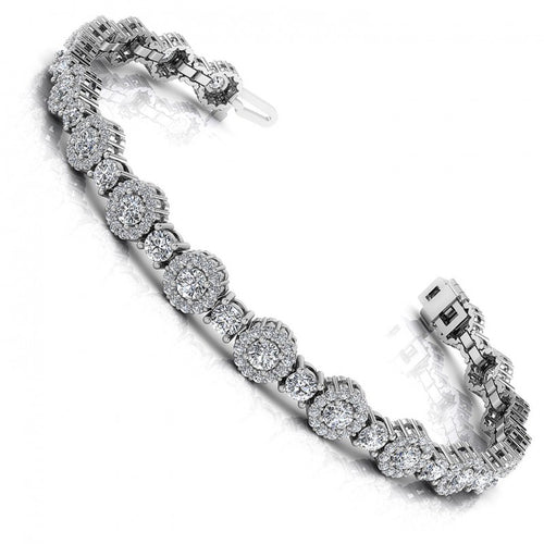 Round Diamonds 5.50CT Vintage Bracelet in 14KT White Gold
