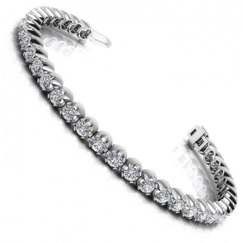 Round Diamonds 2.00CT Tennis Bracelet in 14KT White Gold