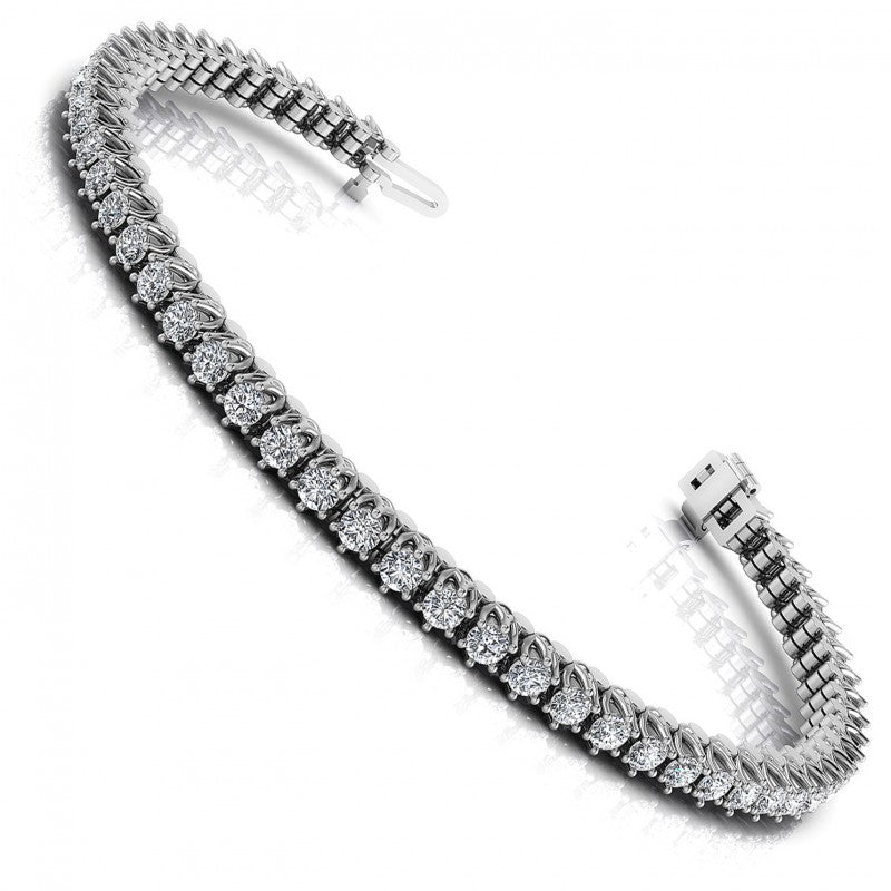 Round Diamonds 2.00CT Tennis Bracelet in 14KT White Gold