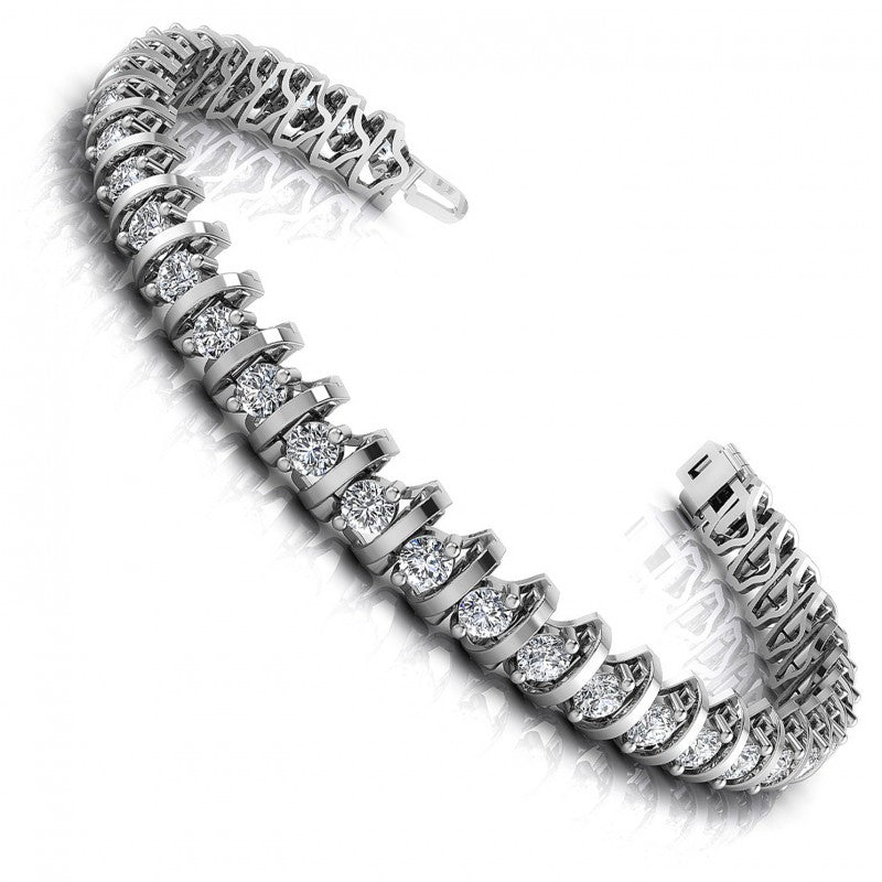 Round Diamonds 2.00CT Tennis Bracelet in 14KT White Gold