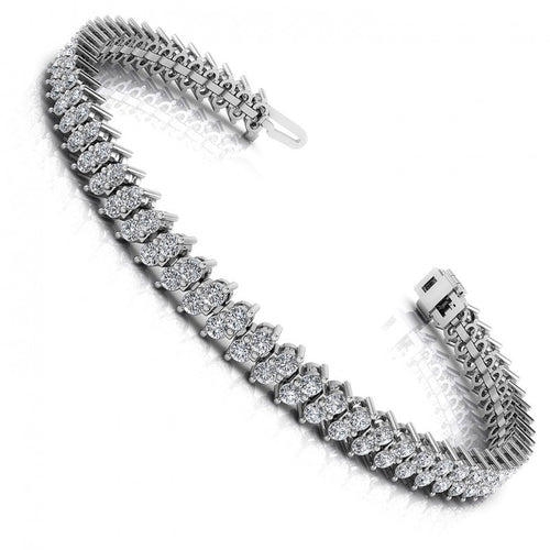 Round Diamonds 4.00CT Designer Diamond Bracelet in 14KT White Gold