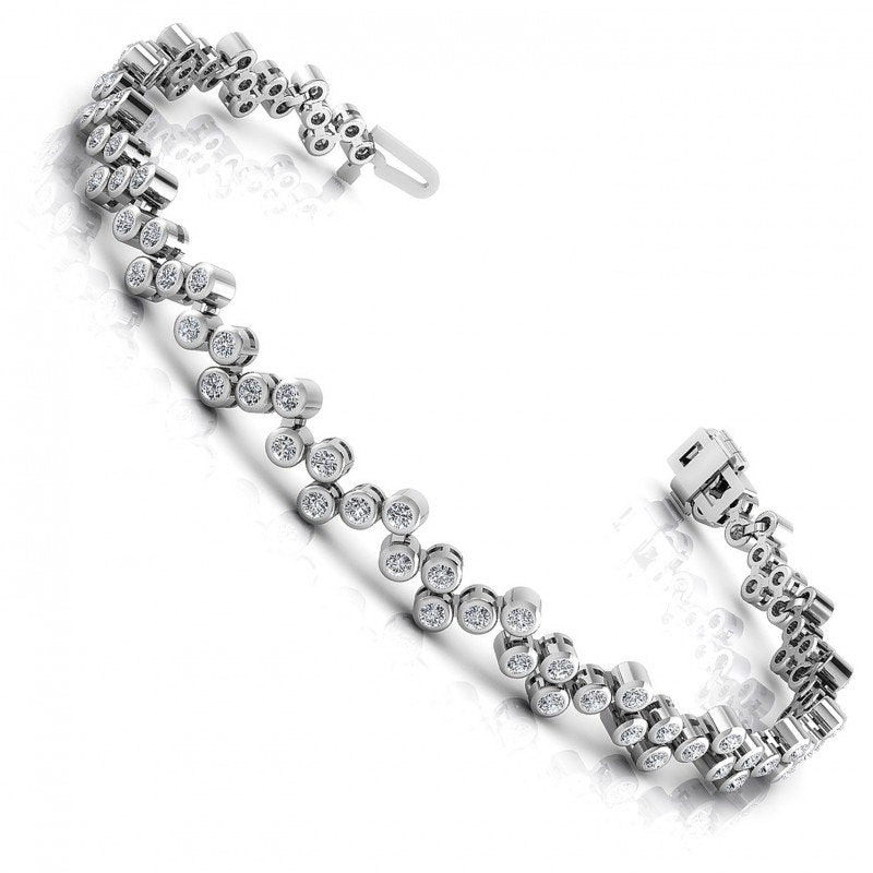Round Diamonds 1.50CT Designer Diamond Bracelet in 14KT White Gold