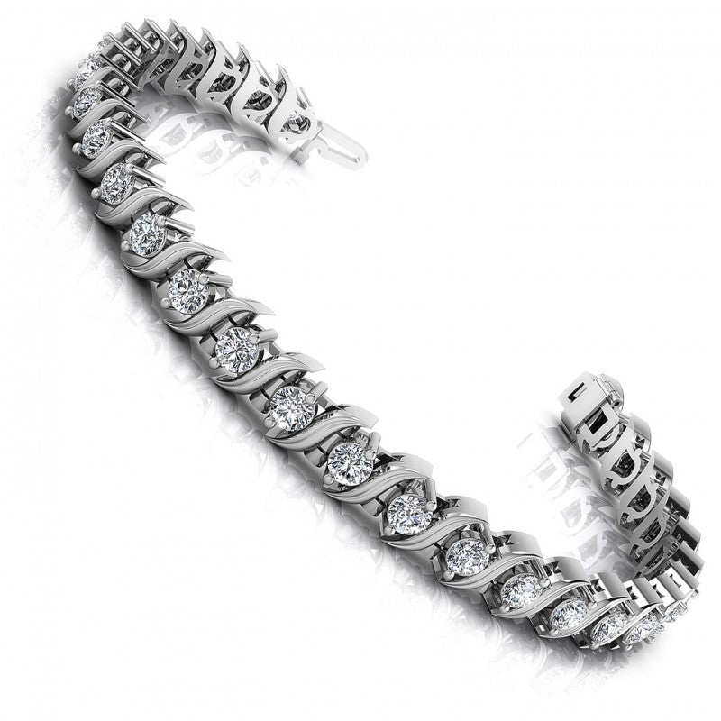 Round Diamonds 2.00CT Tennis Bracelet in 14KT White Gold