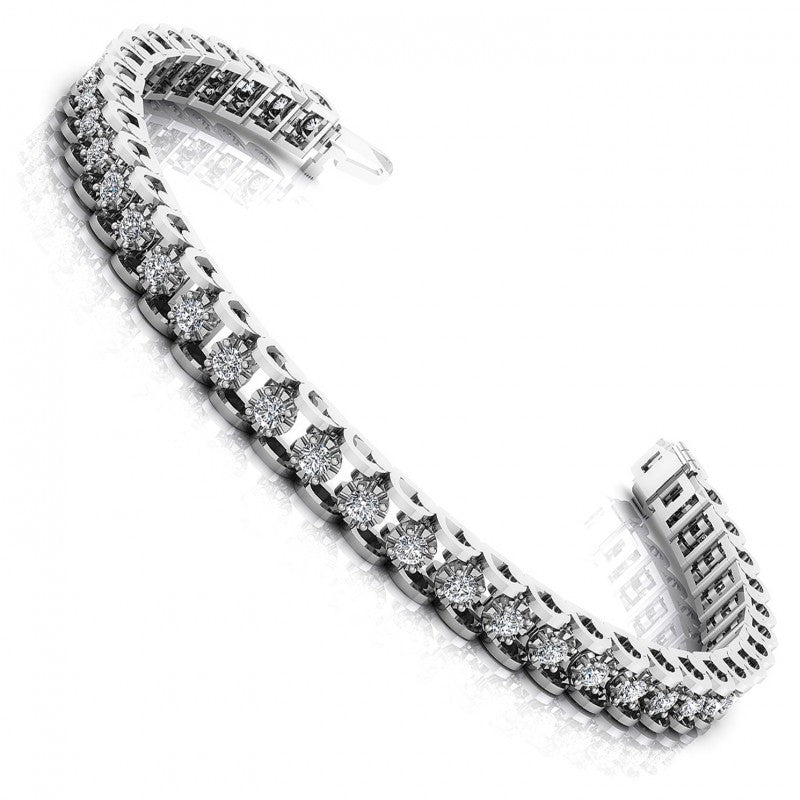 Round Diamonds 1.00CT Tennis Bracelet in 14KT White Gold