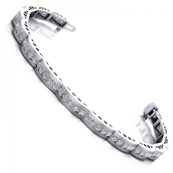 Round Diamonds 2.00CT Designer Diamond Bracelet in 14KT White Gold