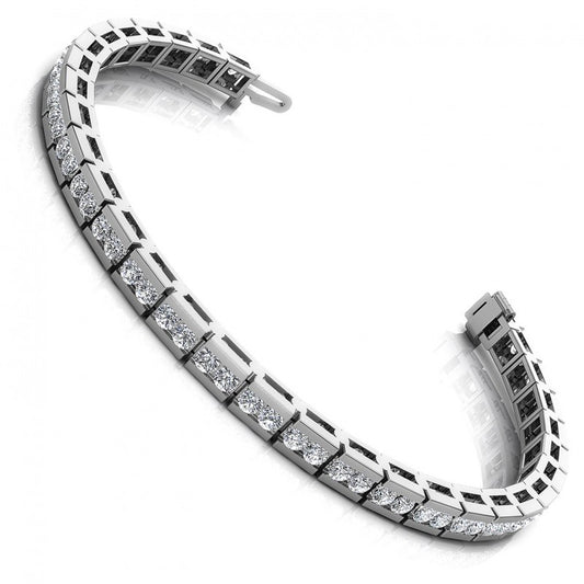 Round Cut Diamonds Tennis Bracelet in 14KT White Gold