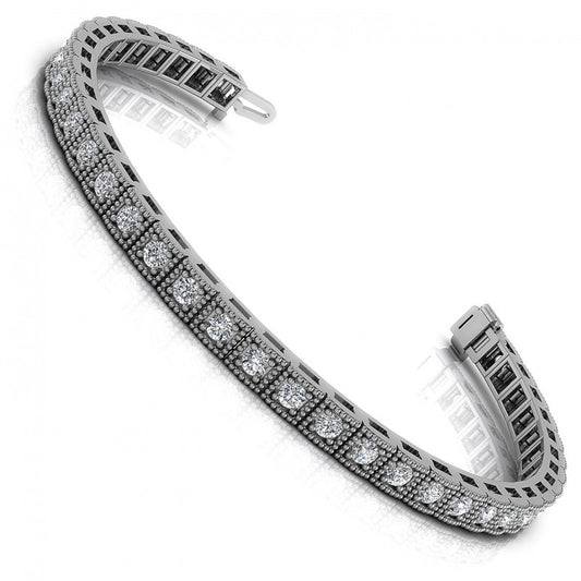 Round Diamonds 1.50CT Vintage Bracelet in 14KT White Gold