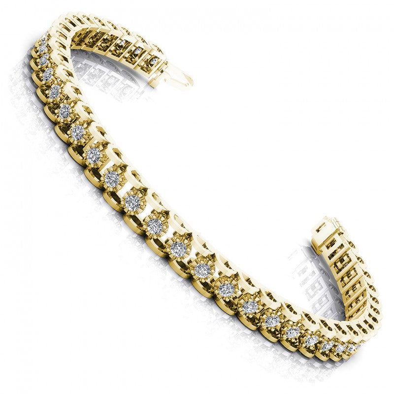 Round Diamonds 1.00CT Tennis Bracelet in 14KT White Gold