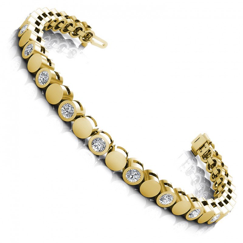 Round Diamonds 1.00CT Designer Diamond Bracelet in 14KT White Gold