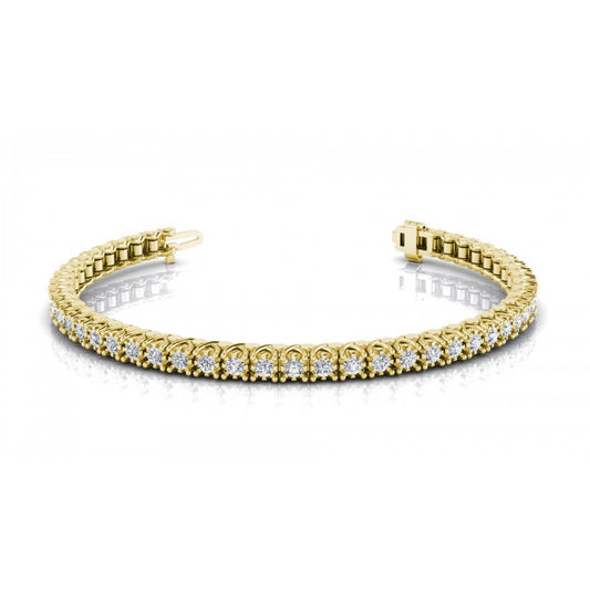 Round Cut Diamonds Tennis Bracelet in 14KT White Gold