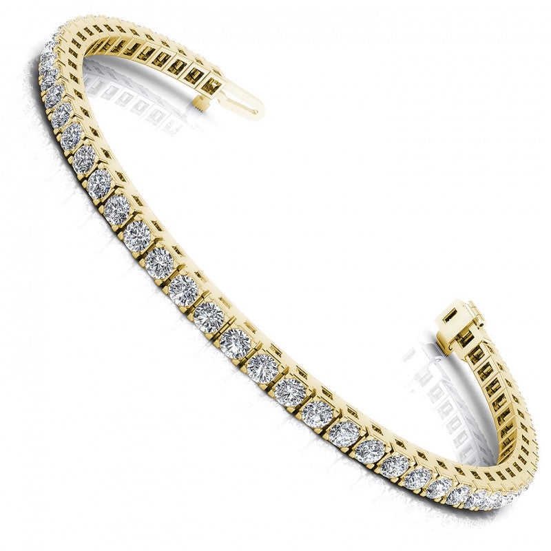 Round Cut Diamonds Tennis Bracelet in 14KT White Gold