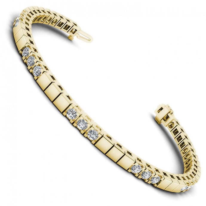 Round Cut Diamonds Tennis Bracelet in 14KT White Gold