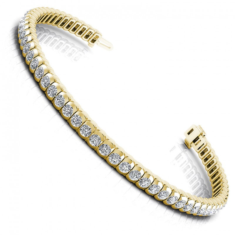 Round Cut Diamonds Tennis Bracelet in 14KT White Gold